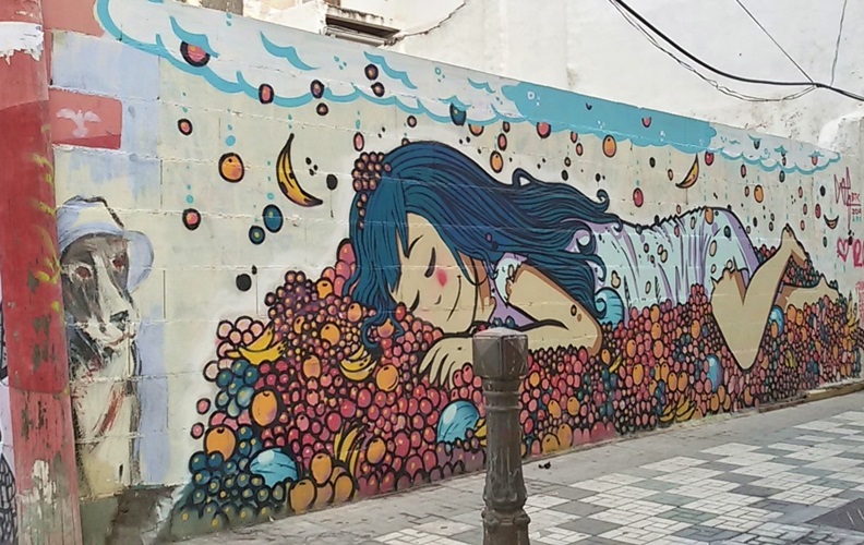 Sleeping Beauty Street Art, Lagunillas, MAUS Project SOHO, Street Art Malaga