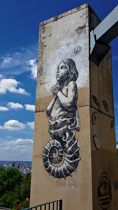 WD Seahorse Street Art Paris