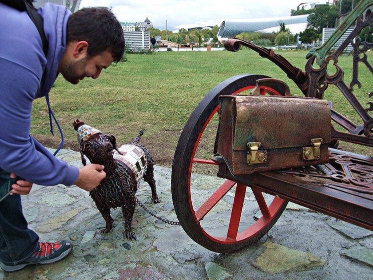 Georgia Tbilisi Statue Dog; Travel Tbilisi