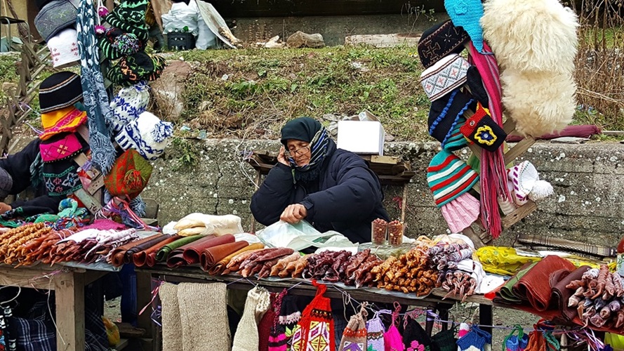 Street Vendor Georgian Sweets Kazbegi Georgia • Travel Georgia