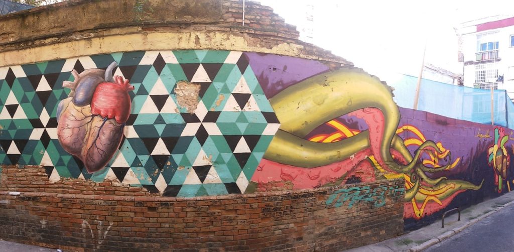 Heart Street Art, MAUS Project SOHO, Street Art Malaga Lagunillas