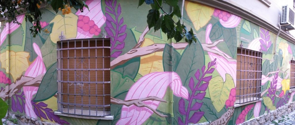 Colorful Leaves Street Art, MAUS Project SOHO, Street Art Malaga Lagunillas
