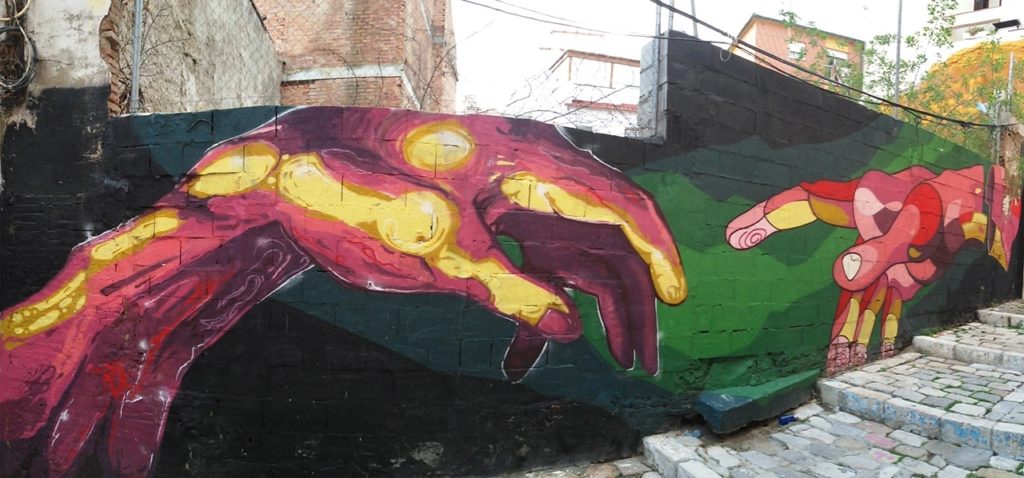 Leonardo da Vinci Street Art, MAUS Project SOHO, Street Art Malaga Lagunillas