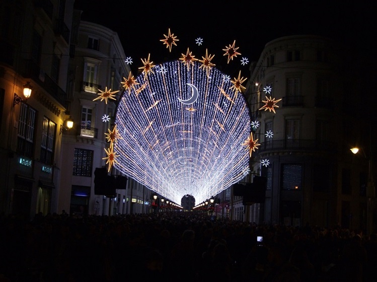 Christmas Lights Calle Larios Malaga, Travel Malaga