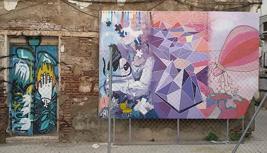 Pinkish Street Art, MAUS Project SOHO, Street Art Malaga Lagunillas
